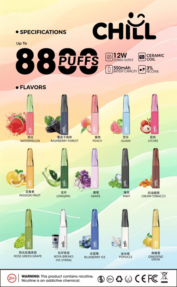 微信图片_20260403010201_9741_557 🚀CHILL 8800 Puff|潮人最IN爆煙神器💨即開即爽 滿10送1 口味備注